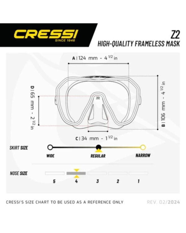 Combo Cressi Z2 & Corsica: Máscara Sin Marco y Snorkel Técnico - Turquesa - Image 4